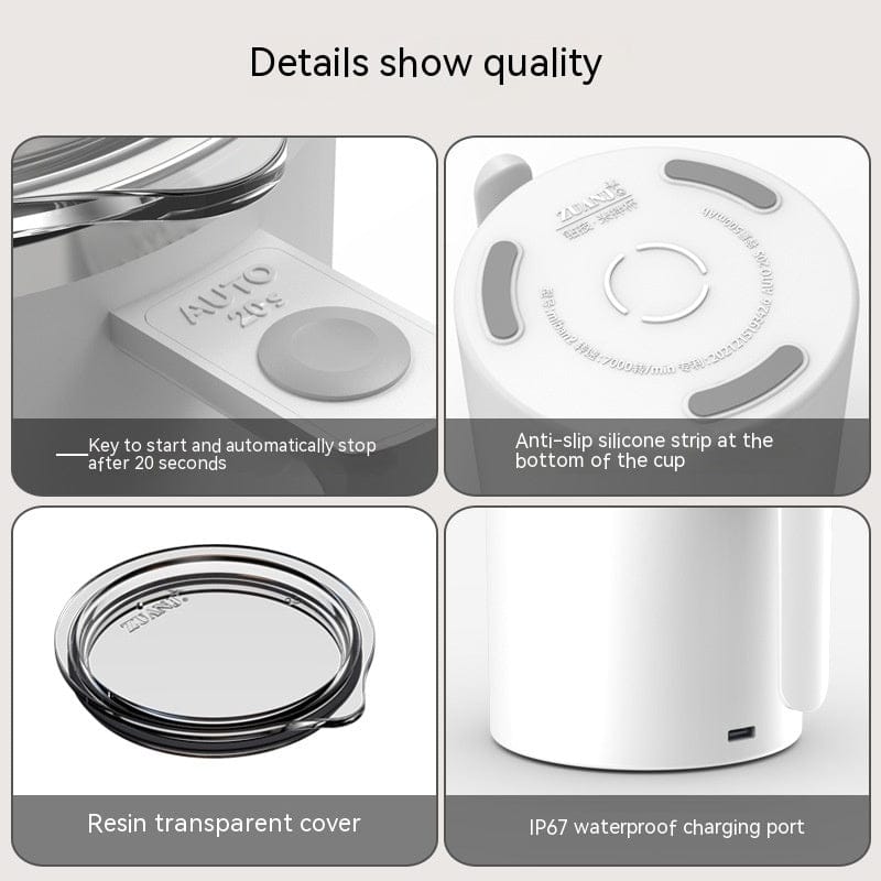كوب قهوة ذكي محمول مغناطيسي أوتوماتيكي للخلط، قابل لإعادة الشحن، دوار، للاستخدام المنزلي والمكتبي والسفر