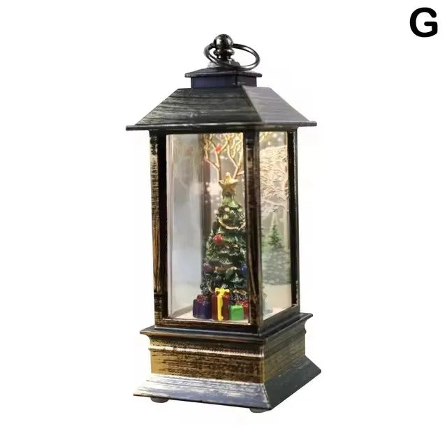 أضواء رياح على طراز عيد الميلاد، مجسمات كرتونية لسانتا كلوز/رجل الثلج، تخلق أجواءً رائعة مع فوانيس عيد الميلاد المعلقة