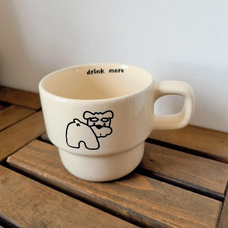 كوب قهوة ثلاثي الألوان بتصميم جرو متراص